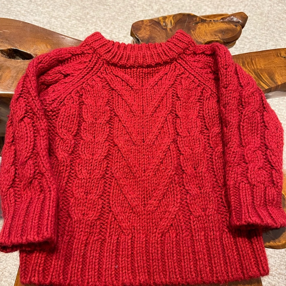 Girls warm cable knit sweater